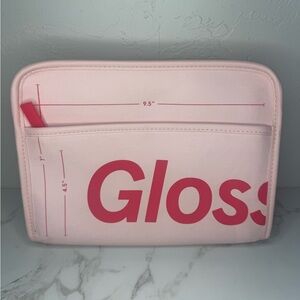 Glossier Beauty Bag - pink travel cosmetic bag